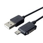 ミヨシ マグネット-microUSBケーブル　ブラック　SXC-M12/BK