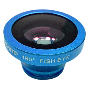 ルーメン　クリップ固定式画角180°魚眼レンズ　スカイブルー　LM-SMFISH-SB - 拡大画像