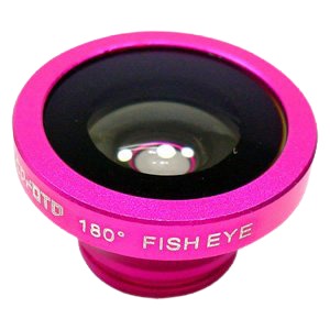 ルーメン　クリップ固定式画角180°魚眼レンズ　ローズレッド　LM-SMFISH-RRD 商品画像