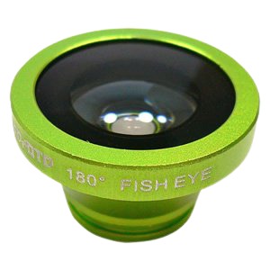 ルーメン　クリップ固定式画角180°魚眼レンズ　グリーン　LM-SMFISH-GN - 拡大画像