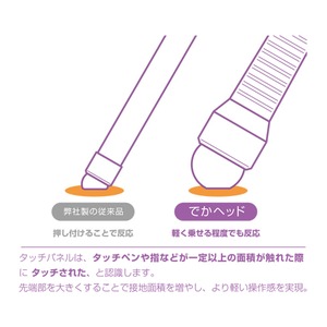 ミヨシ なめらかタッチペン でかヘッドタイプ シルバー　STP-13/SL 商品写真2