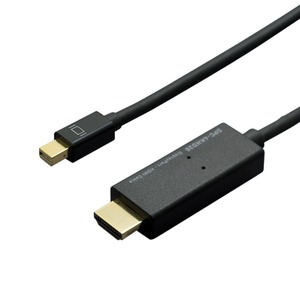 ミヨシ　4K対応 miniDisplayPort-HDMI変換ケーブル DPC-4KHD20/BK - 拡大画像