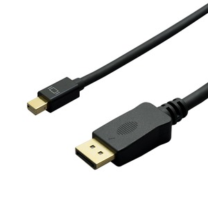 ミヨシ　4K対応 miniDisplayPort-DisplayPort変換ケーブル DPC-4KDP20/BK 商品画像