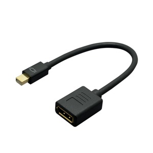 ミヨシ　4K対応 miniDisplayPort-DisplayPort変換アダプタ　DPA-4KDP01/BK 商品画像