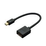 ミヨシ　4K対応 miniDisplayPort-DisplayPort変換アダプタ　DPA-4KDP01/BK