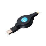 ミヨシ （MCO） リバーシブルコネクタ搭載巻取りmicroUSBケーブル 1.8m SMC-RR18/BK