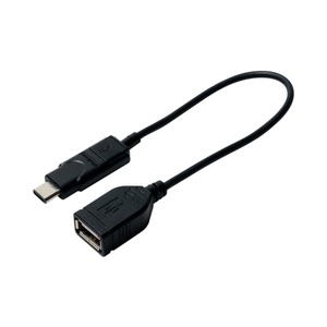 ミヨシ(MCO) USB Type-C対応 USBホストアダプタ ケーブルタイプ SAD-CH01/BK 商品写真1