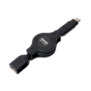 ミヨシ(MCO)　USB Type-C対応 USBホストアダプタ コードリールタイプ SAD-CH02R - 拡大画像