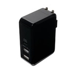 ミヨシ 高出力対応USB-ACアダプタ 3ポートタイプ IPA-C01/BK ブラック