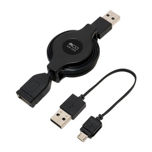 ミヨシ 巻取式USB延長ロングケーブル SCB-EX01 - 拡大画像