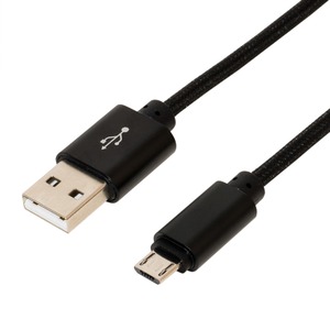 ミヨシ(MCO) 高耐久microUSBケーブル 1m ブラック USB-MT201/BK 【3本セット】 商品写真1
