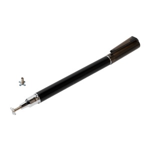 ミヨシ(MCO) 先端を交換できるタッチペン ねらえるタイプ STP-L02/BK 【2本セット】