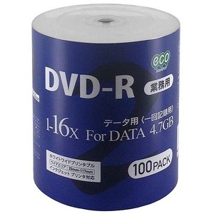 磁気研究所 データ用DVD-R 4.7GB 16倍速 ワイドプリンタブル対応 100枚バルクパッケージ DR47JNP100_BULK4-6P　【6個セット】 商品写真