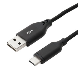 ミヨシ(MCO) USB Type-C ケーブル 高耐久メッシュタイプ 1m ブラック SCC-T201/BK 商品写真1