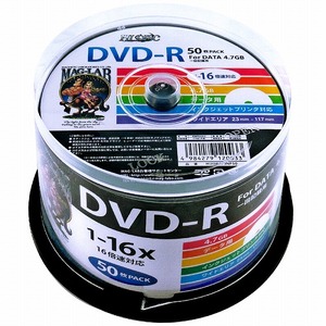 HIDISC(磁気研究所) データ用 DVD-R 16倍速 50枚 ワイドプリンタブル  HDDR47JNP50-6P  【6個セット】 商品画像