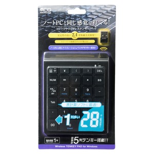 ミヨシ(MCO) 2.4GHz接続 ワイヤレステンキー ブラック TEN24G01/BK ミヨシ(MCO) 2.4GHz接続 ワイヤレステンキー ブラック TEN24G01/BK