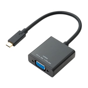 ミヨシ Full HD対応 USB Type-C - D-sub変換アダプタ　USA-CDS01/BK