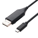ミヨシ(MCO)　スライド変形コネクタ搭載 2way USB microBケーブル SMC-M02H/BK