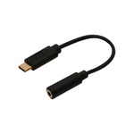 USB Type-C-イヤホン変換アダプタ DAC内蔵 ブラック SAD-CE04/BK