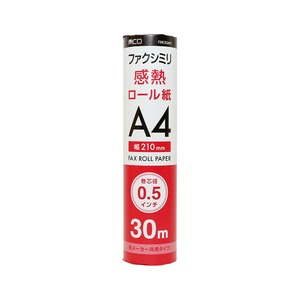 ミヨシ（MCO） FAX用感熱ロール紙（A4サイズ/30m巻） FXK30AH-1-12P 【12本セット】