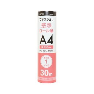 ミヨシ（MCO） FAX用感熱ロール紙（A4サイズ/30m巻） FXK30A1-1-12P 【12本セット】