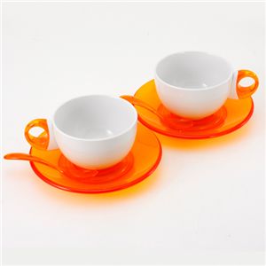 guzzini(グッチーニ) A&C カプチーノカップ2P オレンジ - 拡大画像