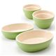 Le Creuset(ル・クルーゼ) ウェーブライン ストーンウェアセット (ラムカン2個&オーバルディッシュ2枚) キウイ - 縮小画像1