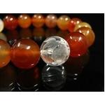 手彫り金魚×カーネリアンブレス 12mm