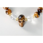 スカルブレスレット 水晶