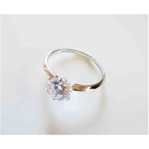 煌く133面 フルールカットキュービックジルコニア リング 10号 - 拡大画像