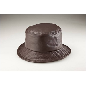 【G・ガリアーノ】折りたためる柔らかラム革帽子 ブラウン Mサイズ - 拡大画像