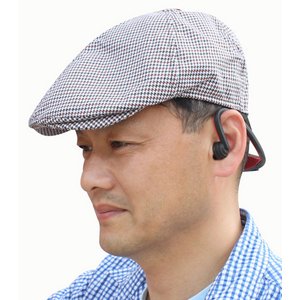 ヘッドフォン一体化MP3プレーヤー(マイクロSD4GB付) レッド