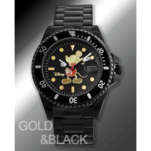 ミッキーダイバーズタイプディズニーミッキーダイヤモンドマリーン　GOLD&BLACK　ダイバーズタイプ