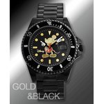 ミッキーダイバーズタイプディズニーミッキーダイヤモンドマリーン　GOLD&BLACK　ダイバーズタイプ