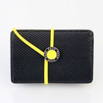 FRUHステアリングレザーカードケース　イエロー