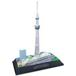 童友社 1／3000 彩色済情景モデル 東京スカイツリー 粋風（ブルー）