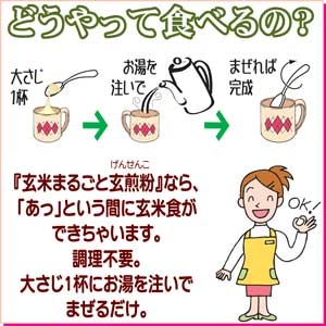 北海道の玄米使用『玄米まるごと玄煎粉』