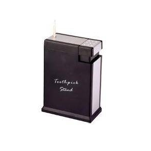 自動楊枝ケース Automatic toothpick holder 3色セット(黒/赤/橙) - 拡大画像