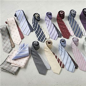 チラ見せウォッシャブルネクタイ15本+チーフ3枚セット