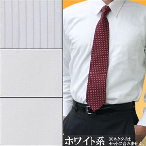 防寒ファーワイシャツ3枚セット M(ホワイト系) - 拡大画像