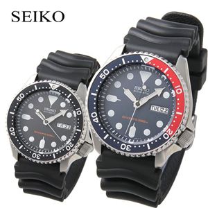 SEIKO（セイコー） オートマチック ダイバー ラバーウォッチ SKX009KC ネイビー×レッド