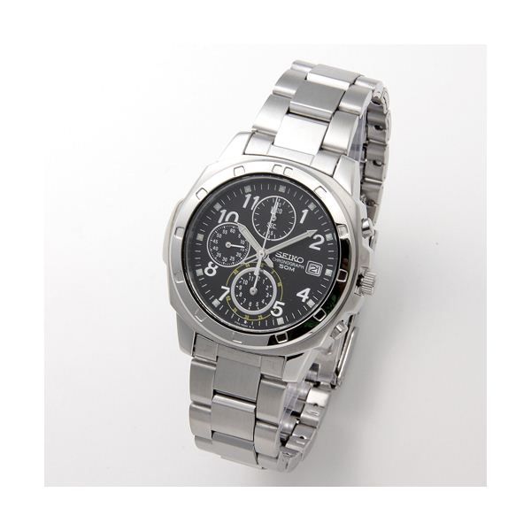 SEIKO（セイコー） 腕時計 クロノグラフ SND195P ブラック/アラビア【メーカー直送】代引き・銀行振込前払い不可・同梱不可
