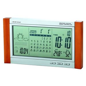 ADESSO（アデッソ） カレンダー電波時計（天気予報機能付） TSB-376 - 拡大画像
