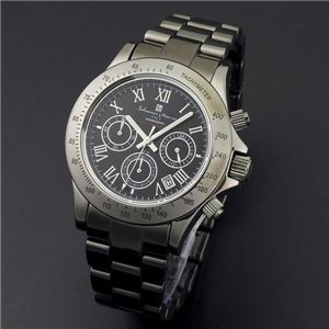 Salvatore Marra（サルバトーレ マーラ） クロノグラフメンズウォッチ ブラック（ローマ数字） SM12117-BKR