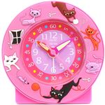 Baby Watch Paris 【ベビーウォッチ】 園児・小学生向け子供用目覚まし時計 ベビーウォッチ ネコ AC015 ピンク