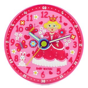 Baby Watch Paris 【ベビーウォッチ】 子供部屋用掛け時計 ベビーウォッチ お姫様 HL001 ピンク