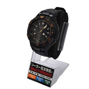 CITIZEN（シチズン） Q＆Q 世界5局対応電波ソーラーウォッチ MD06-312 ブラック＆ゴールド（バー）