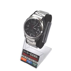 CITIZEN（シチズン） Q＆Q 世界5局対応電波ソーラーウォッチ MD04-205 ブラック（ローマ＆バー）