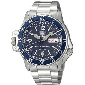 腕時計 SEIKO 5 SPORTS（セイコー ファイブ スポーツ） オートマチック デイデイト 逆輸入 海外モデル 日本製 ネイビー×シルバー SKZ209JC - 拡大画像