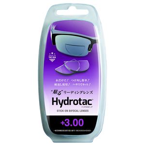ハイドロタック 貼る リーディングレンズ 老眼鏡 度数+3.00 透明 Hydrotac +3.00